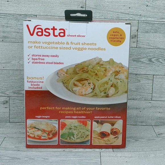 Vasta Sheet Slicer Vegetables & Fruits Cutter Fettuccine Blade Included Keto - Picture 5 of 5